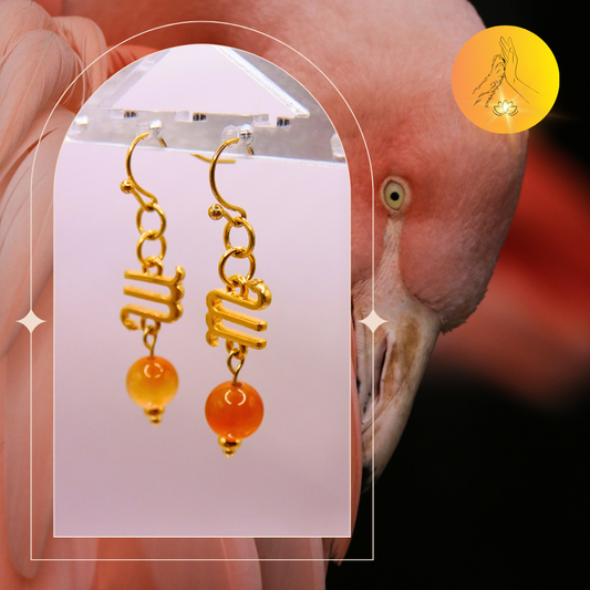 Boucles d'oreilles - Signe astro Scorpion - Cornaline