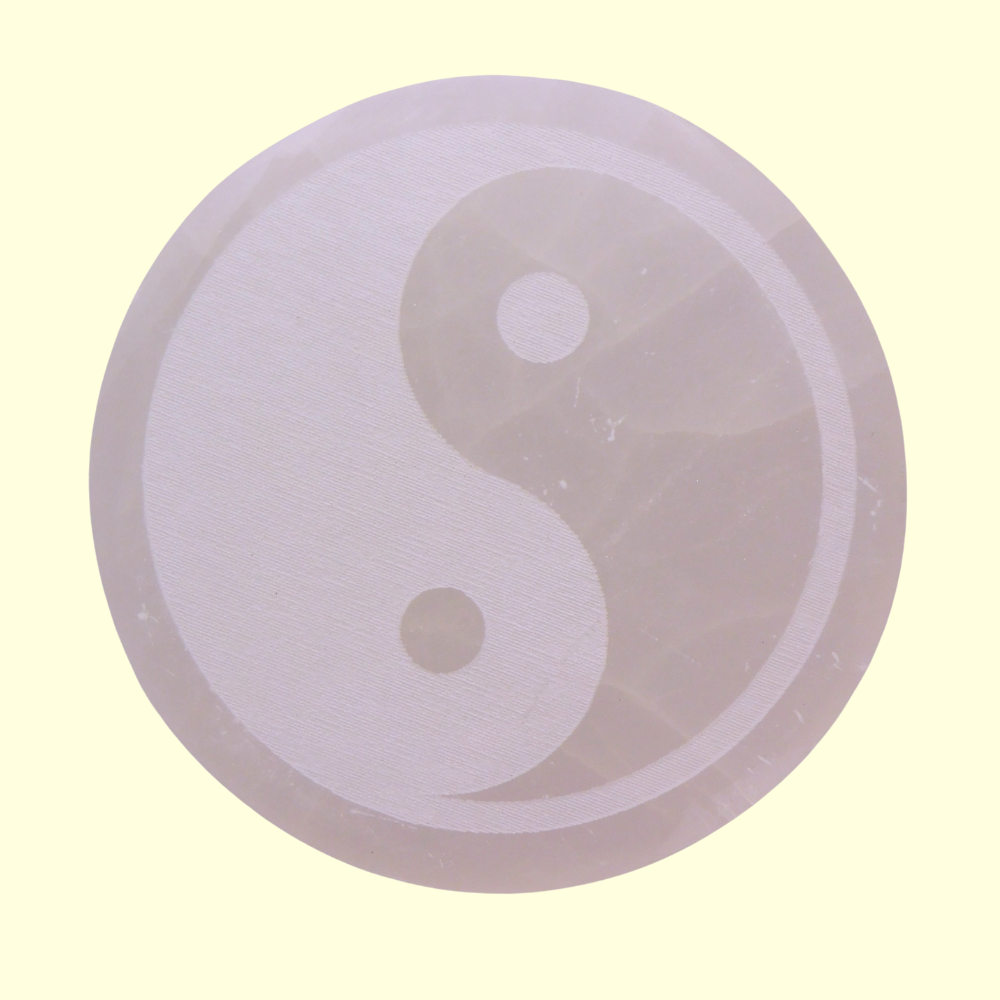 Plaque de sélénite - Yin et Yang